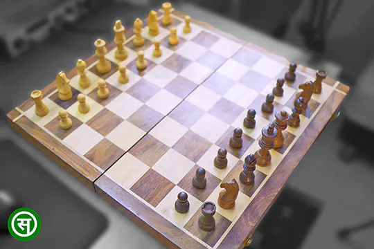 Chess Board Unboxing Review - Wooden 16 Inches VA Antiques Folding Chessboard Set Up | Best Value for Price in India